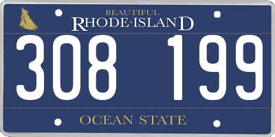 RI license plate 308199