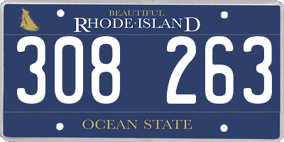 RI license plate 308263