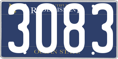 RI license plate 3083