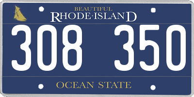 RI license plate 308350