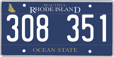 RI license plate 308351