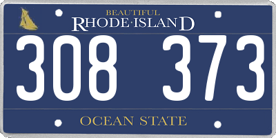 RI license plate 308373
