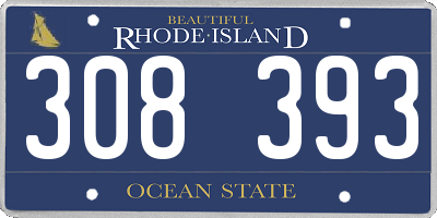 RI license plate 308393