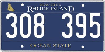 RI license plate 308395