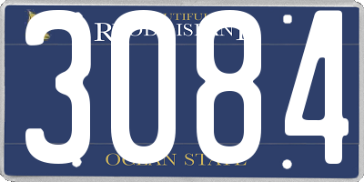 RI license plate 3084