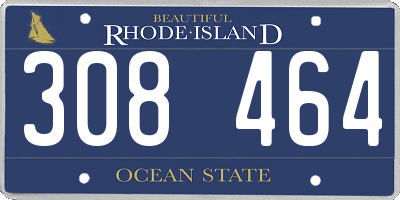 RI license plate 308464