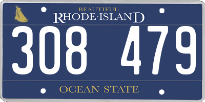 RI license plate 308479