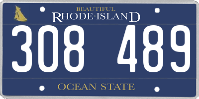 RI license plate 308489
