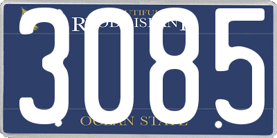 RI license plate 3085