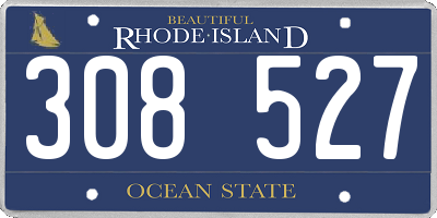 RI license plate 308527
