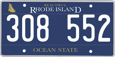 RI license plate 308552