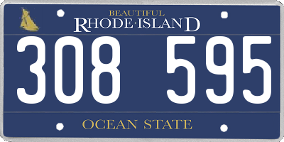 RI license plate 308595