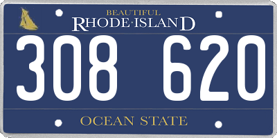 RI license plate 308620