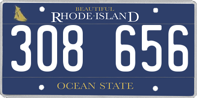 RI license plate 308656