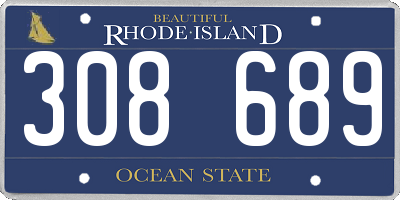 RI license plate 308689