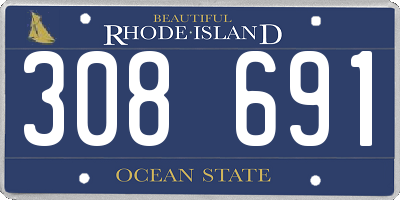 RI license plate 308691