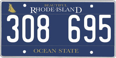 RI license plate 308695