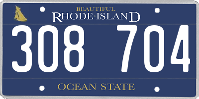 RI license plate 308704