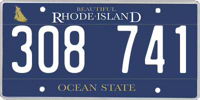 RI license plate 308741