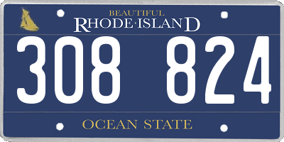 RI license plate 308824