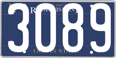 RI license plate 3089