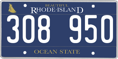 RI license plate 308950