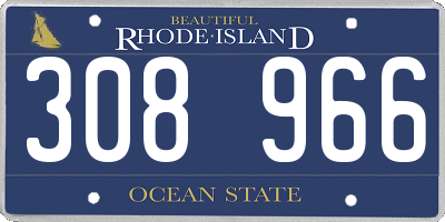 RI license plate 308966