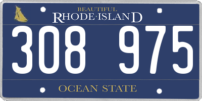 RI license plate 308975
