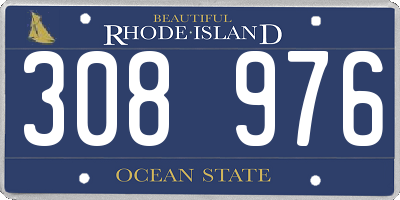 RI license plate 308976