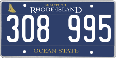 RI license plate 308995