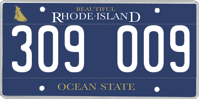 RI license plate 309009
