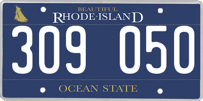RI license plate 309050