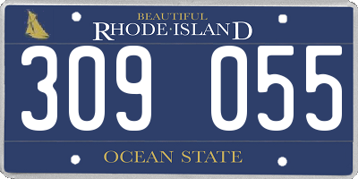 RI license plate 309055