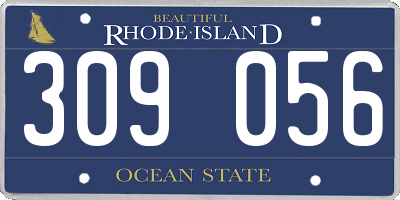 RI license plate 309056