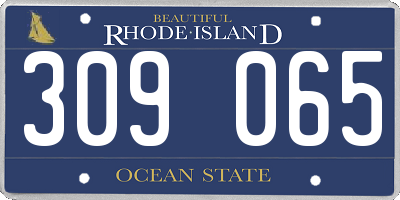 RI license plate 309065