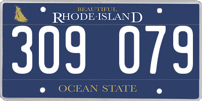 RI license plate 309079