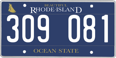 RI license plate 309081