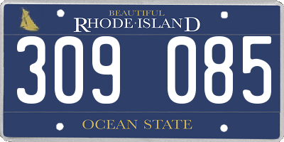 RI license plate 309085