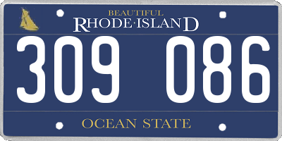 RI license plate 309086