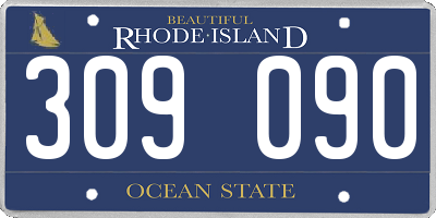 RI license plate 309090
