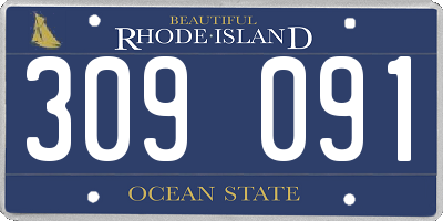 RI license plate 309091