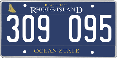 RI license plate 309095