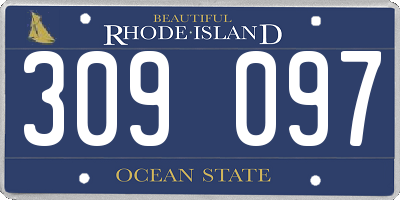 RI license plate 309097