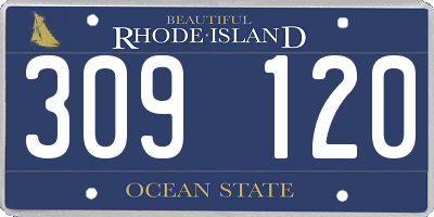 RI license plate 309120
