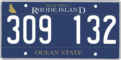 RI license plate 309132