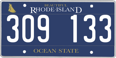 RI license plate 309133