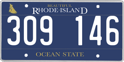 RI license plate 309146