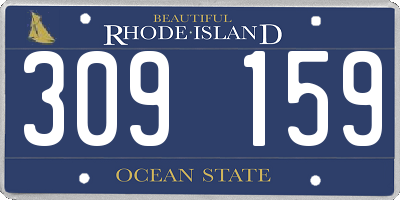 RI license plate 309159