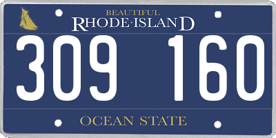 RI license plate 309160