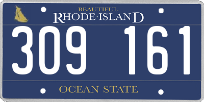 RI license plate 309161